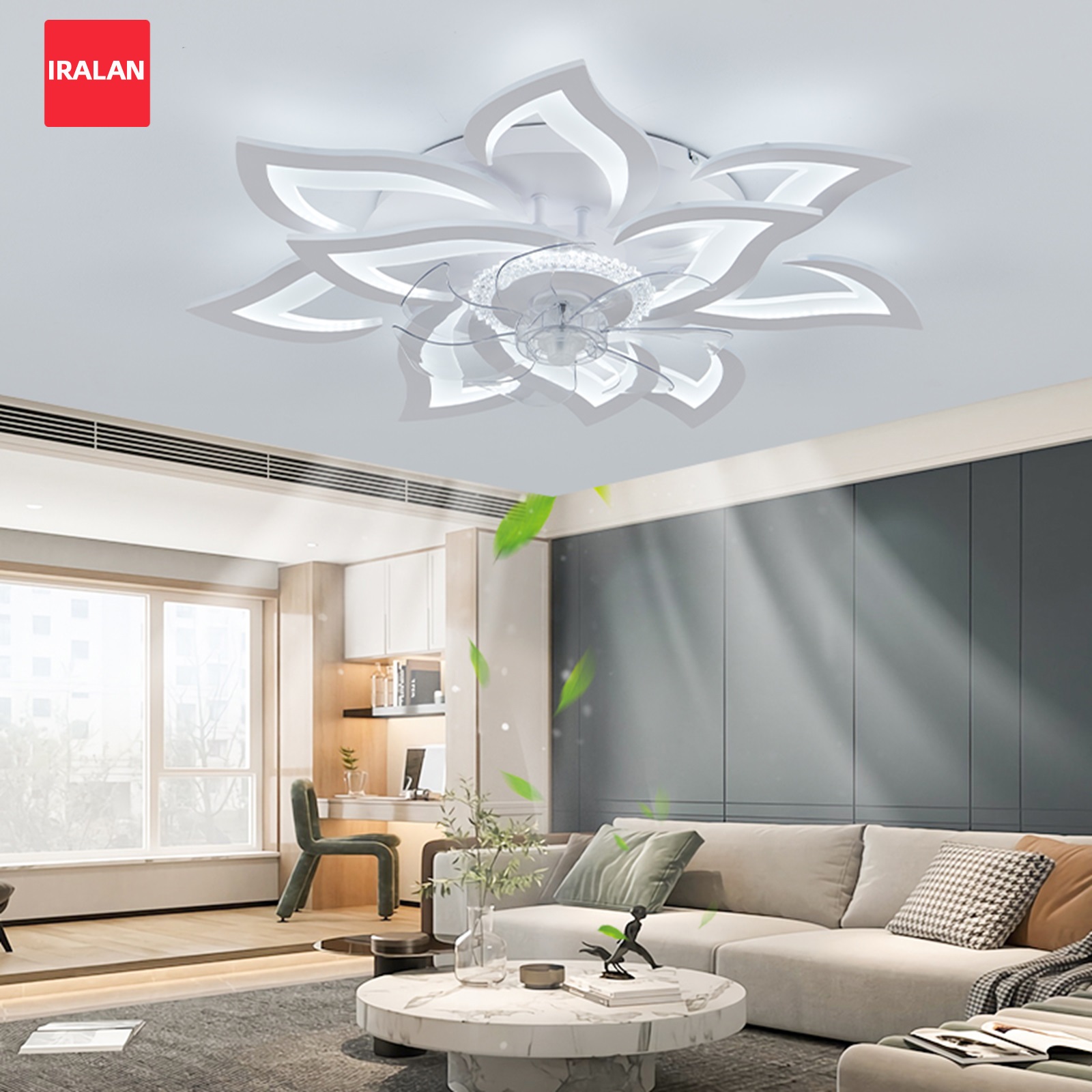 花柄シーリングファン 照明付き ホームデコレーション 北欧風 - Decor Lighting Fans のレビューと価格