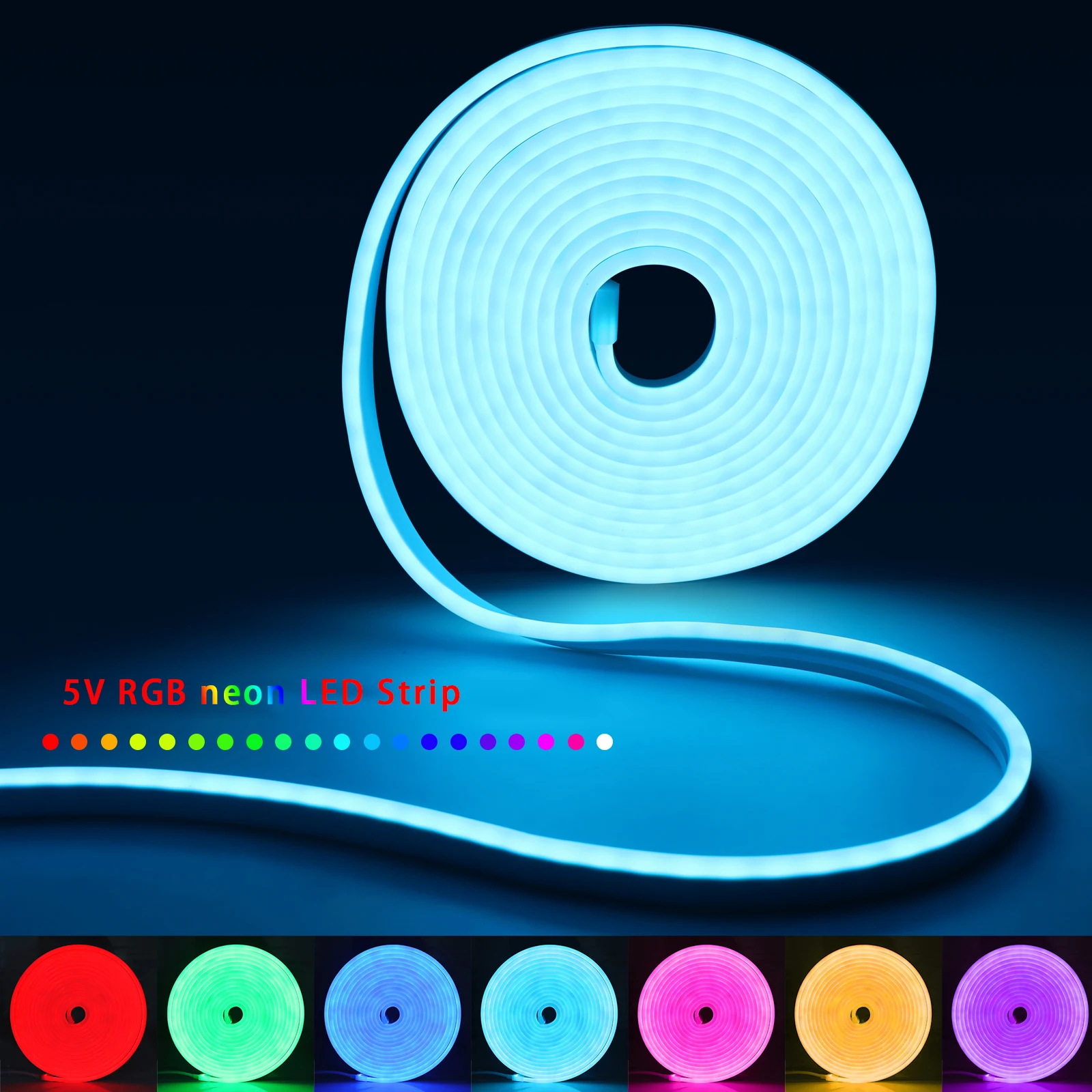 1-5m RGB LEDネオンストリップライト 5V USB - Lighting Decor Ideas のレビューと価格